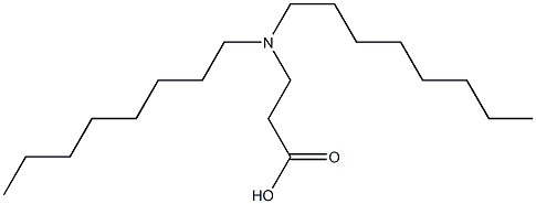 3-(ジオクチルアミノ)プロパン酸 化学構造式