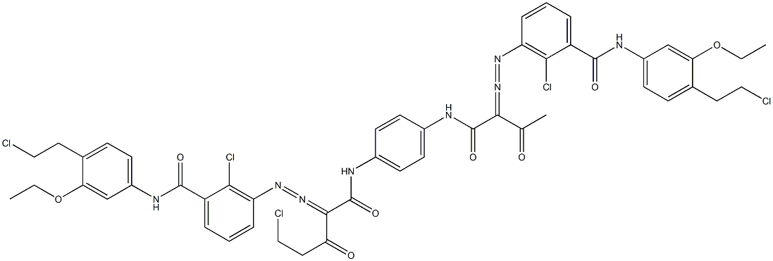 3,3'-[2-(Chloromethyl)-1,4-phenylenebis[iminocarbonyl(acetylmethylene)azo]]bis[N-[4-(2-chloroethyl)-3-ethoxyphenyl]-2-chlorobenzamide]