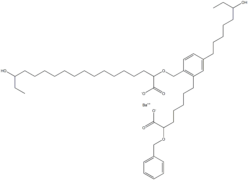 Bis(2-benzyloxy-16-hydroxystearic acid)barium salt,,结构式