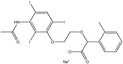 2-[2-[3-(Acetylamino)-2,4,6-triiodophenyloxy]ethoxy]-2-(o-tolyl)acetic acid sodium salt|