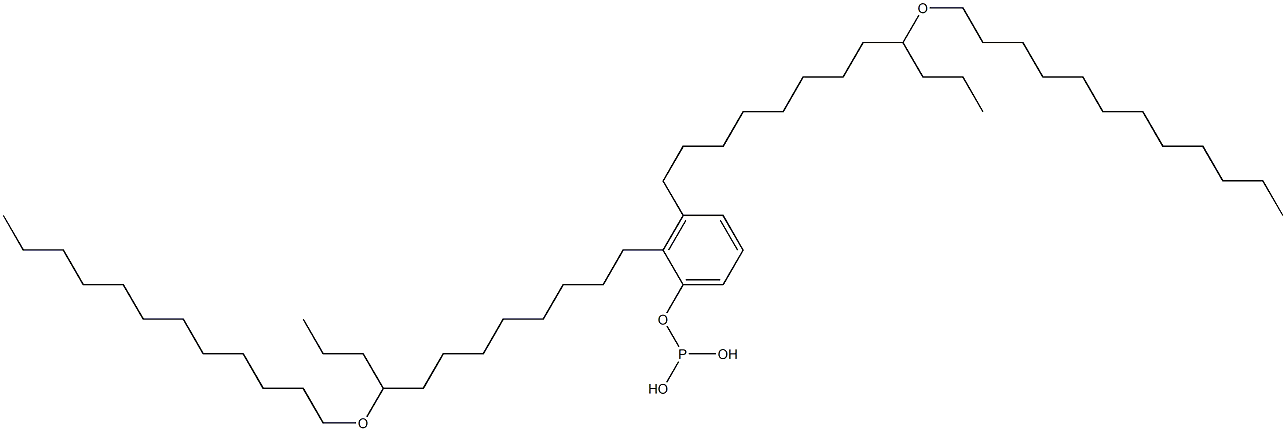 Phosphorous acid bis[9-(dodecyloxy)dodecyl]phenyl ester 结构式