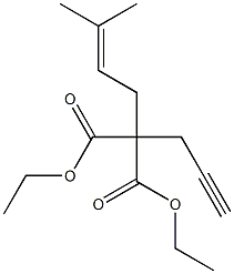 2-(3-Methyl-2-butenyl)-2-(2-propynyl)malonic acid diethyl ester Structure
