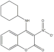 4-Cyclohexylamino-3-nitro-2H-1-benzopyran-2-one Structure