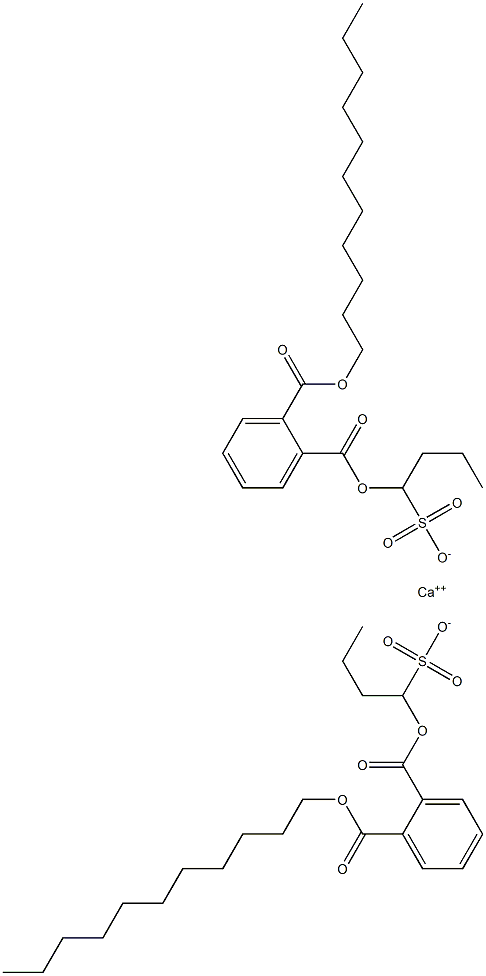 Bis[1-[(2-undecyloxycarbonylphenyl)carbonyloxy]butane-1-sulfonic acid]calcium salt,,结构式