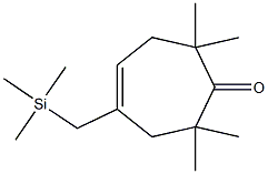 2,2,7,7-テトラメチル-4-(トリメチルシリルメチル)シクロヘプタン-4-エン-1-オン 化学構造式