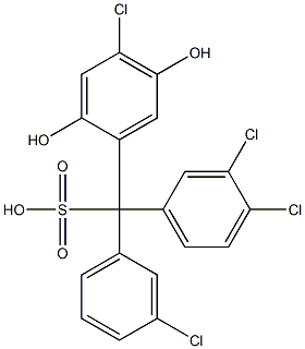 (3-Chlorophenyl)(3,4-dichlorophenyl)(4-chloro-2,5-dihydroxyphenyl)methanesulfonic acid