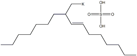 Sulfuric acid 2-heptyl-3-decenyl=potassium ester salt,,结构式