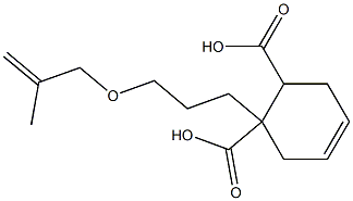 4-Cyclohexene-1,2-dicarboxylic acid hydrogen 1-[3-(methallyloxy)propyl] ester Structure