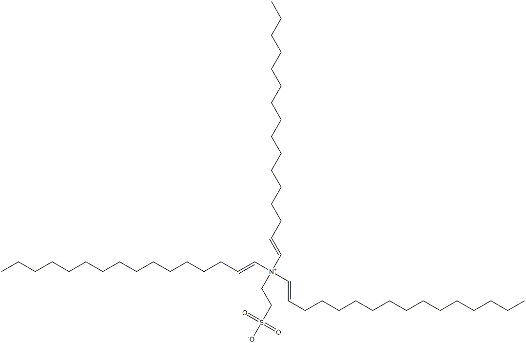 N,N-Di(1-hexadecenyl)-N-(2-sulfonatoethyl)-1-hexadecen-1-aminium 结构式