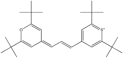 4-[3-(2,6-Di-tert-butyl-4H-pyran-4-ylidene)-1-propenyl]-2,6-di-tert-butylthiopyrylium,,结构式