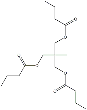 Ethylidynetris(methanol butanoate) Structure