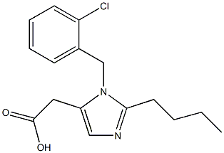 2-Butyl-1-(2-chlorobenzyl)-1H-imidazole-5-acetic acid Struktur