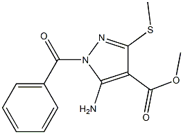 5-Amino-3-methylthio-1-benzoyl-1H-pyrazole-4-carboxylic acid methyl ester