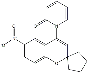 4-[(1,2-Dihydro-2-oxopyridin)-1-yl]-6-nitro-2,2-tetramethylene-2H-1-benzopyran Structure