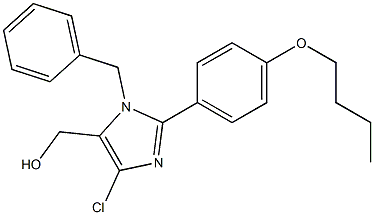 1-Benzyl-2-(4-butoxyphenyl)-4-chloro-5-hydroxymethyl-1H-imidazole Struktur