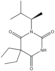 5,5-Diethyl-1-[(R)-1,2-dimethylpropyl]barbituric acid,,结构式