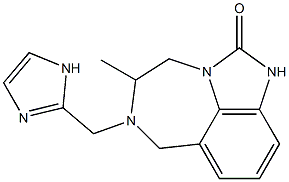 4,5,6,7-Tetrahydro-5-methyl-6-(1H-imidazol-2-ylmethyl)imidazo[4,5,1-jk][1,4]benzodiazepin-2(1H)-one Structure