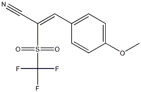  2-(Trifluoromethylsulfonyl)-3-(4-methoxyphenyl)acrylonitrile