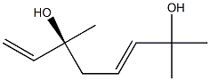 (3S)-3,7-Dimethyl-1,5-octadiene-3,7-diol Struktur