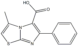6-Phenyl-3-methylimidazo[2,1-b]thiazole-5-carboxylic acid,,结构式