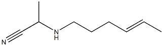 2-(4-ヘキセニルアミノ)プロピオニトリル 化学構造式
