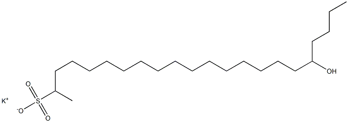 18-Hydroxydocosane-2-sulfonic acid potassium salt Structure