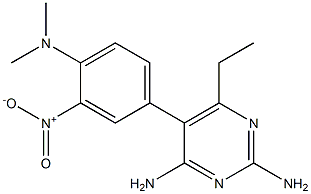 2,4-Diamino-6-ethyl-5-(3-nitro-4-(dimethylamino)phenyl)pyrimidine 结构式