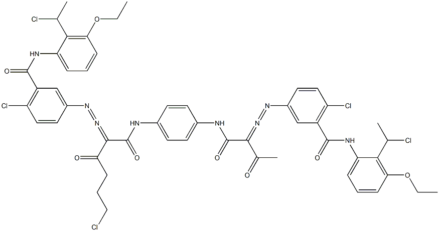 3,3'-[2-(2-Chloroethyl)-1,4-phenylenebis[iminocarbonyl(acetylmethylene)azo]]bis[N-[2-(1-chloroethyl)-3-ethoxyphenyl]-6-chlorobenzamide]