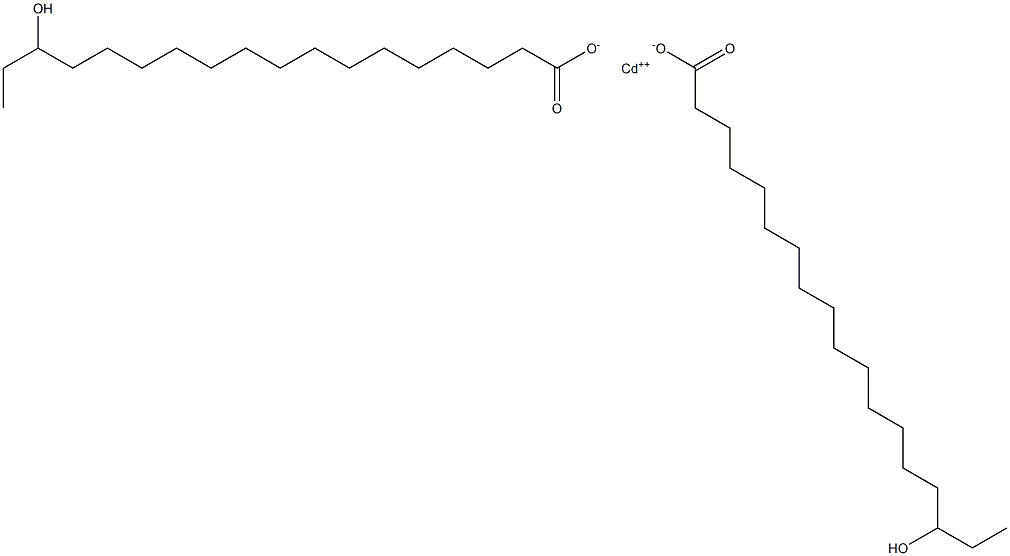 Bis(16-hydroxyoctadecanoic acid)cadmium salt Structure