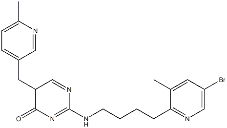 2-[[4-(3-Methyl-5-bromo-2-pyridinyl)butyl]amino]-5-[(6-methyl-3-pyridinyl)methyl]pyrimidin-4(5H)-one