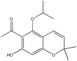 6-Acetyl-5-(isopropyloxy)-2,2-dimethyl-2H-1-benzopyran-7-ol Structure