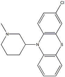 3-Chloro-10-(1-methyl-3-piperidinyl)-10H-phenothiazine Struktur