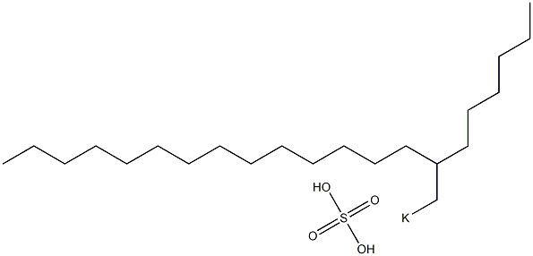 Sulfuric acid 2-hexylhexadecyl=potassium salt,,结构式