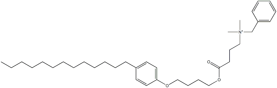 N,N-Dimethyl-N-benzyl-N-[3-[[4-(4-tridecylphenyloxy)butyl]oxycarbonyl]propyl]aminium Structure