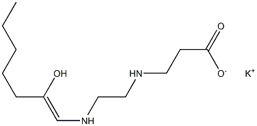 3-[N-[2-[N-(2-Hydroxy-1-heptenyl)amino]ethyl]amino]propionic acid potassium salt Structure