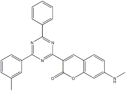 3-[6-Phenyl-4-(3-methylphenyl)-1,3,5-triazin-2-yl]-7-(methylamino)coumarin