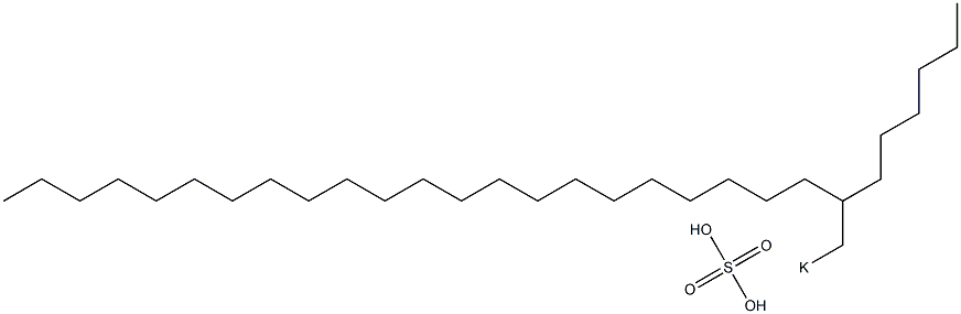 Sulfuric acid 2-hexyltetracosyl=potassium salt