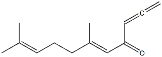 (5E)-6,10-Dimethyl-1,2,5,9-undecatetren-4-one Struktur