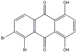 5,6-Dibromo-1,4-dihydroxy-9,10-anthraquinone,,结构式