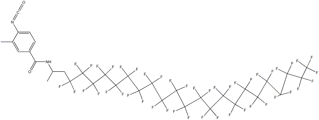 4-Isocyanato-3-methyl-N-[2-(pentatetracontafluorodocosyl)-1-methylethyl]benzamide Struktur