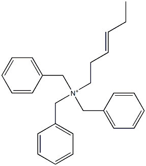 (3-Hexenyl)tribenzylaminium,,结构式