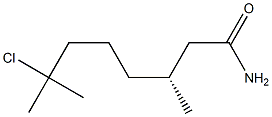 [R,(+)]-7-Chloro-3,7-dimethyloctanamide 结构式