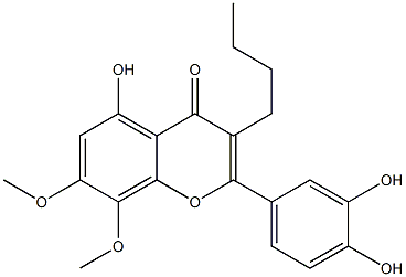 5-Hydroxy-2-(3,4-dihydroxyphenyl)-7,8-dimethoxy-3-butyl-4H-1-benzopyran-4-one