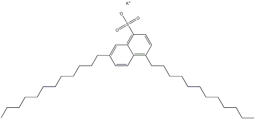 4,7-Didodecyl-1-naphthalenesulfonic acid potassium salt,,结构式
