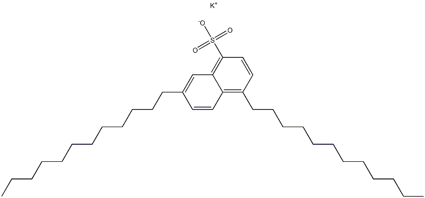 4,7-Didodecyl-1-naphthalenesulfonic acid potassium salt Structure