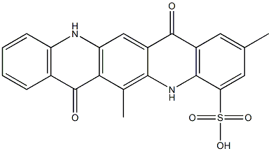 5,7,12,14-Tetrahydro-2,6-dimethyl-7,14-dioxoquino[2,3-b]acridine-4-sulfonic acid Structure