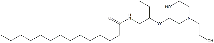 N-[2-[2-[Bis(2-hydroxyethyl)amino]ethoxy]butyl]tetradecanamide Struktur