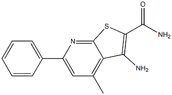 3-Amino-4-methyl-6-phenylthieno[2,3-b]pyridine-2-carboxamide Structure