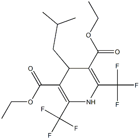 1,4-Dihydro-2,6-bis(trifluoromethyl)-4-isobutylpyridine-3,5-dicarboxylic acid diethyl ester Structure