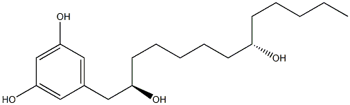 3-[(2R,8S)-2,8-Dihydroxytridecyl]benzene-1,5-diol Struktur